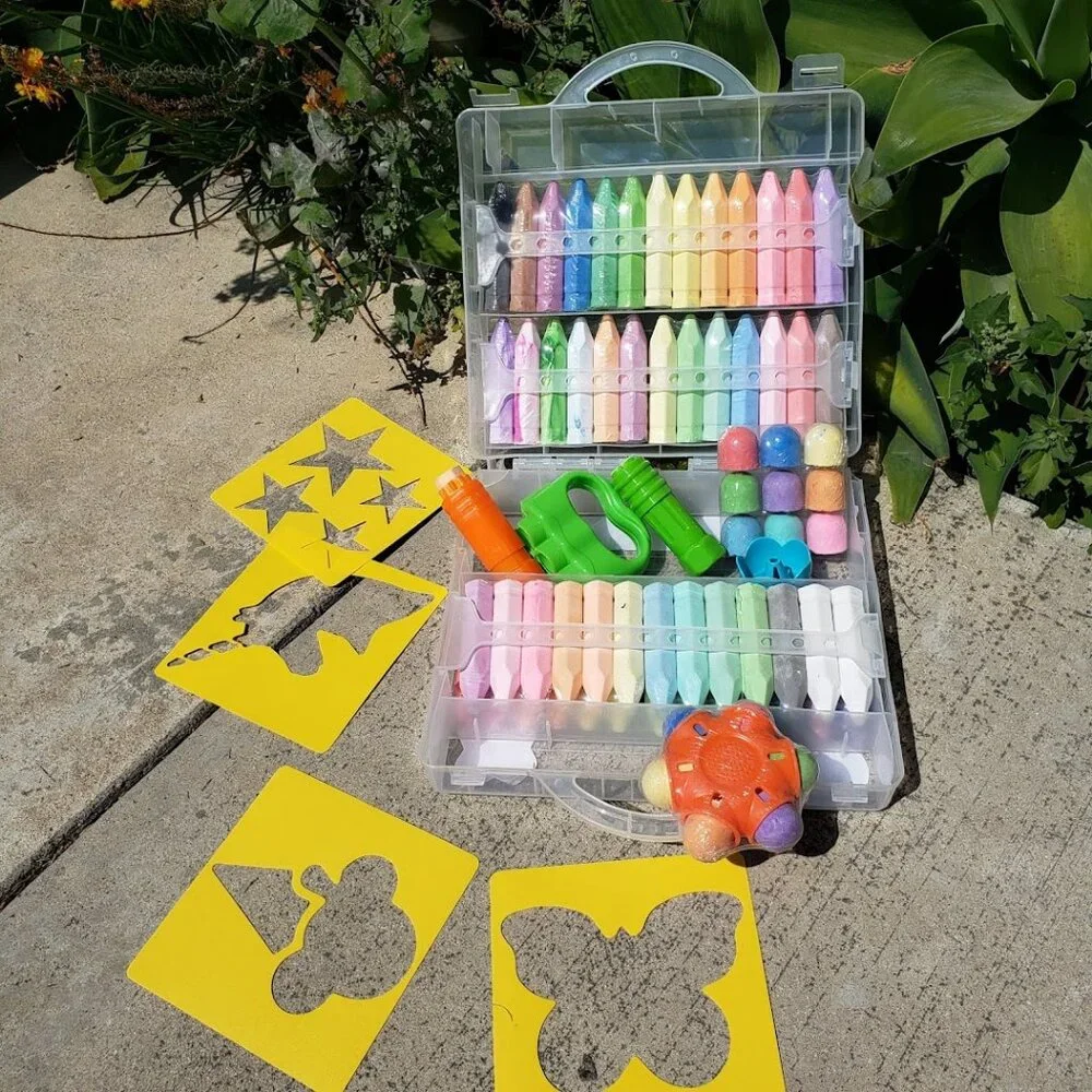 NEW 80 Piece Sidewalk Chalk Toddler School Supplies Arts and Crafts Art Supplies